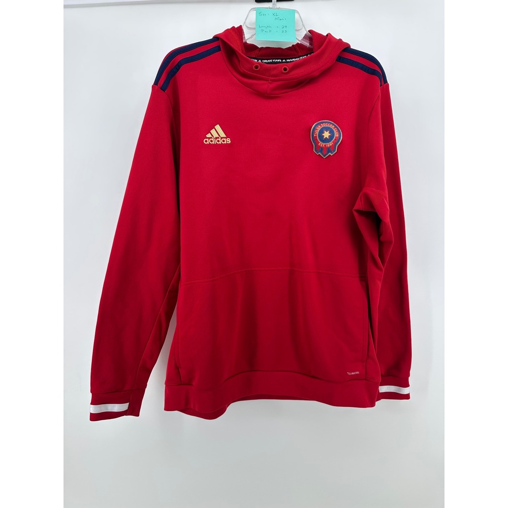 Adidas Tulsa Soccer Club Red Climacool Hoodie Mens XL Pullover Sweatshirt